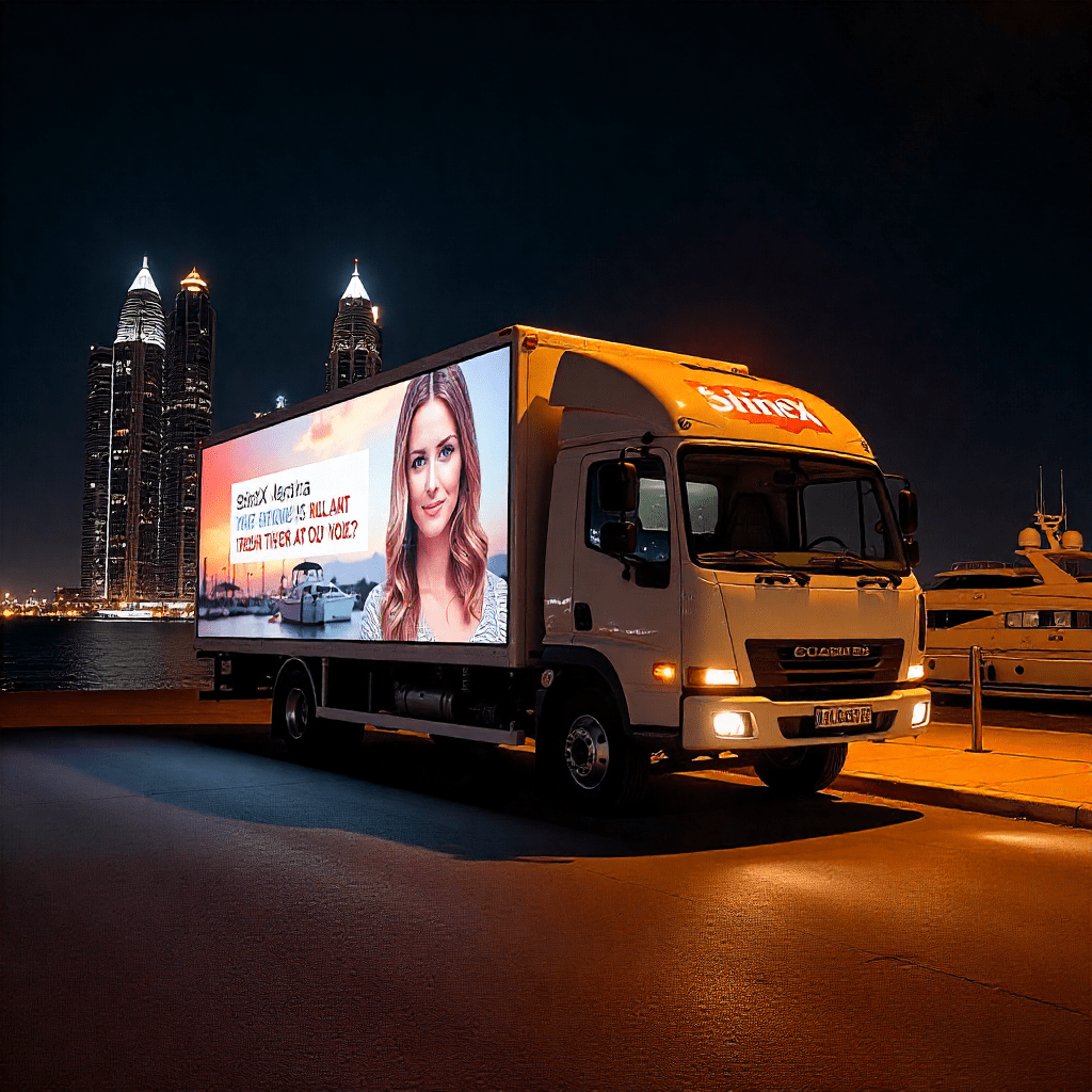 Mobile LED Billboard on the streets of Dubai