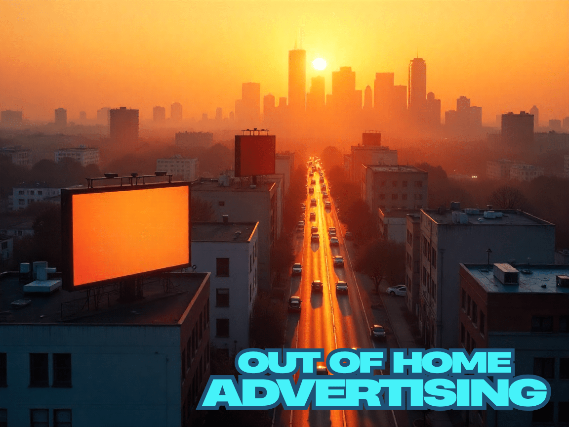 advertising billboard on a busy road