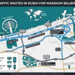 Map of top OOH advertising routes in Dubai